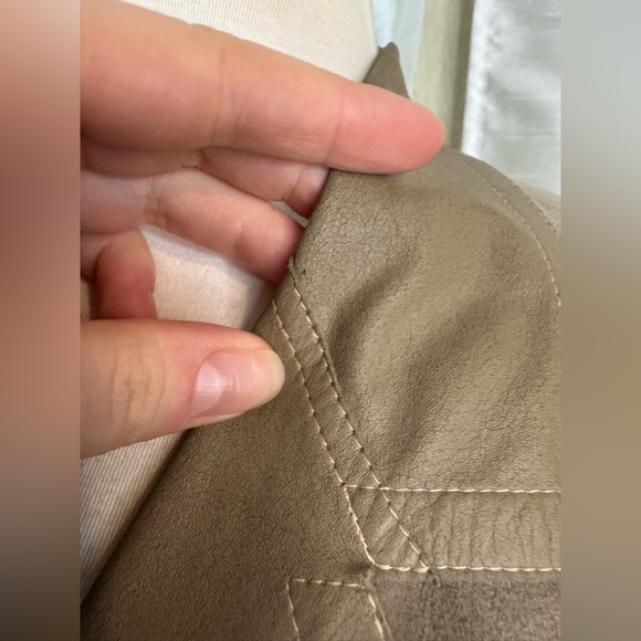 Leather/ suede reversible women’s trench coat - Picture 14 of 16